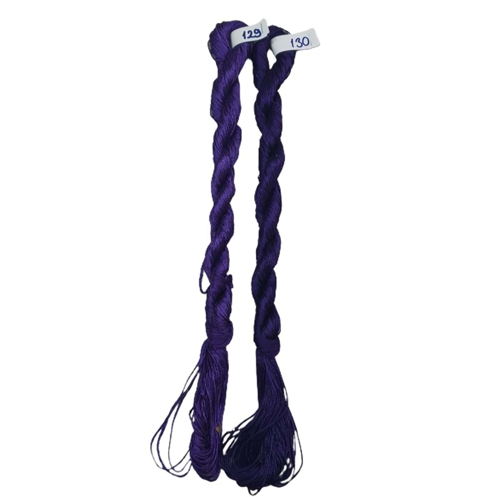 Nakışlık Çamaşır İpeği İpliği No 130 Menekşe Moru 2/2