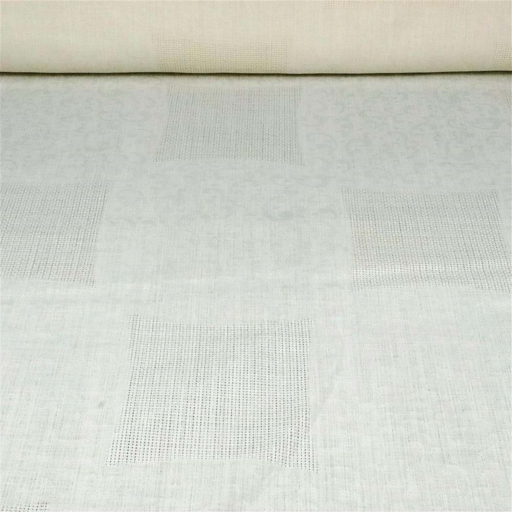 Linen Jakar Şal Desen 2515-160 Cm Krem