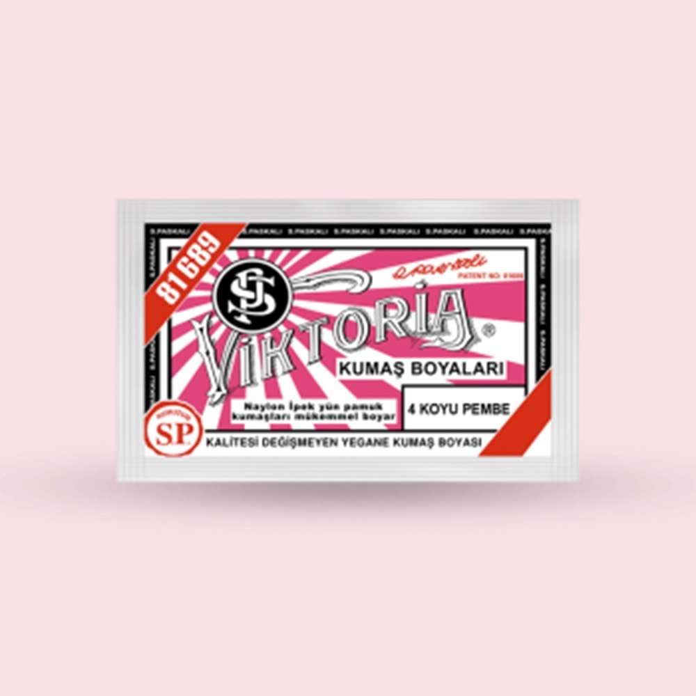 Viktoria Kumaş Boyası 04 Koyu Pembe