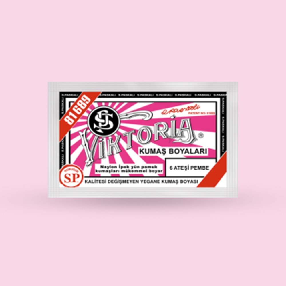 Viktoria Kumaş Boyası 06 Ateşli Pembe