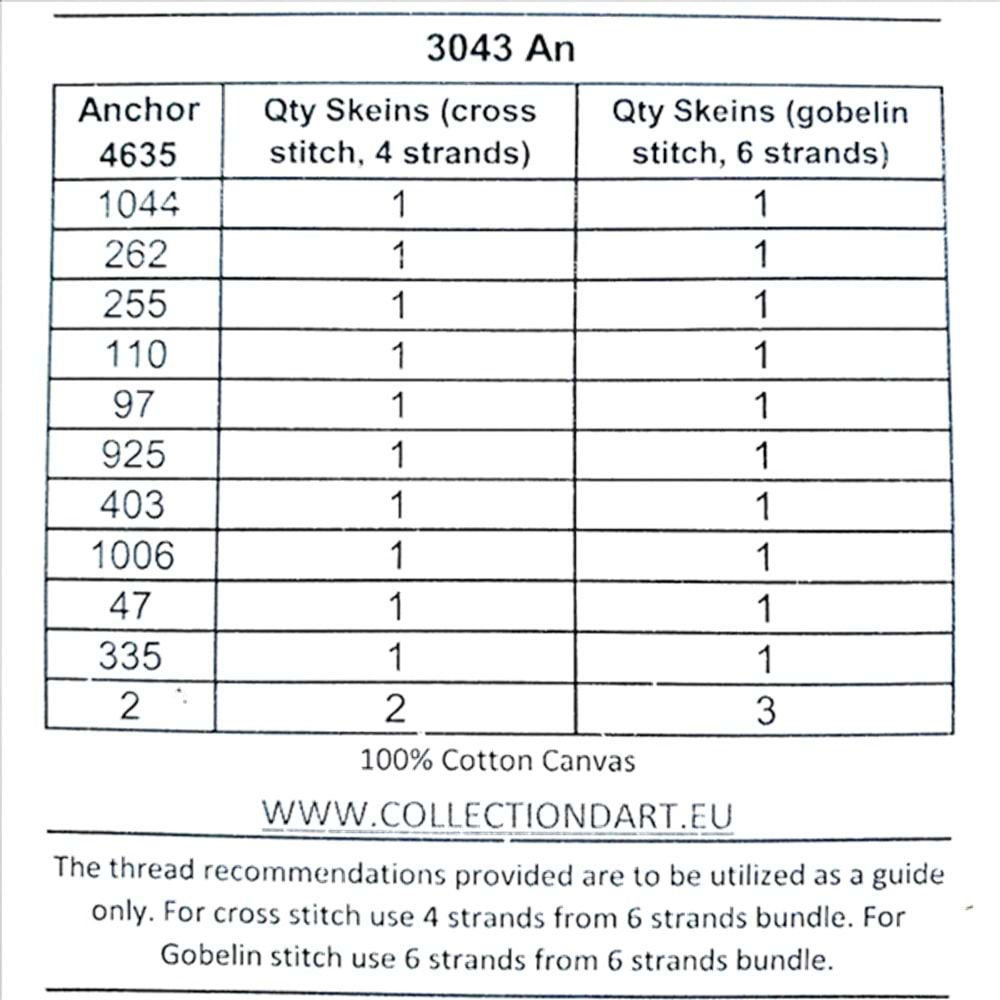 Goblen 20X25 Mor Menekşeli Gelincik 3043