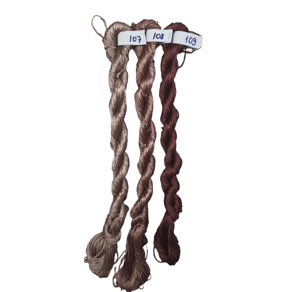 Nakışlık Çamaşır İpeği İpliği No 107-109 Bronz