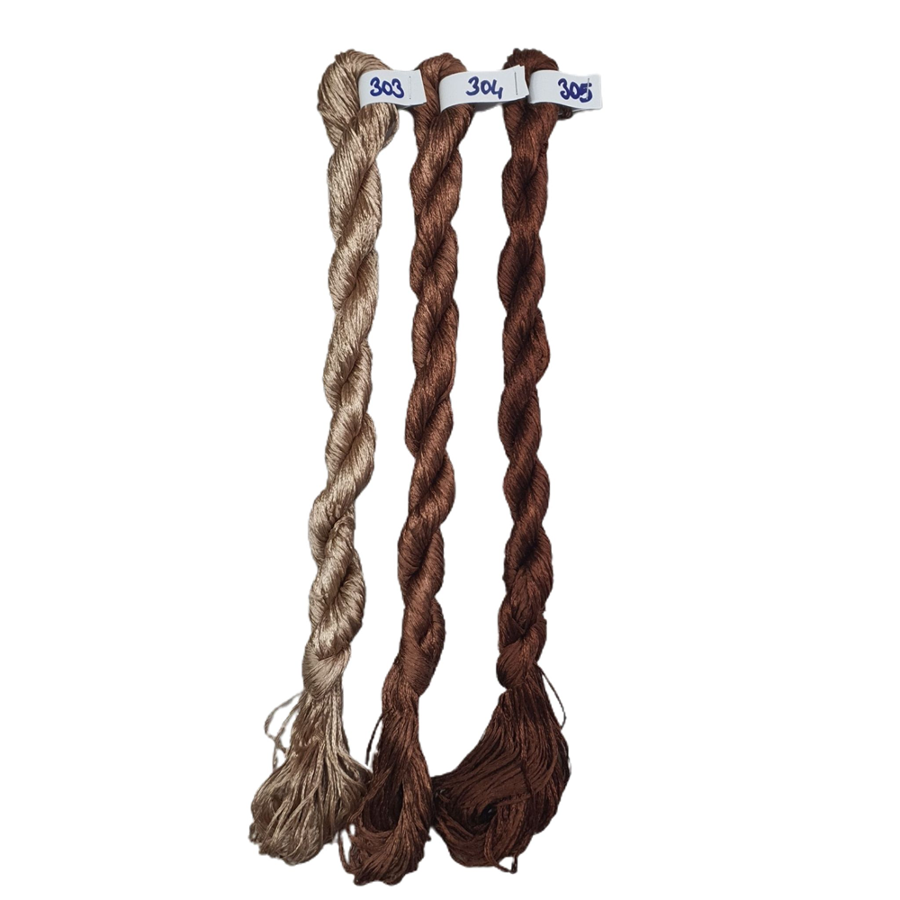 Nakışlık Çamaşır İpeği İpliği No 303-305 Bakır Kahve