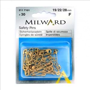 Mılward Çengelli İğne Altın Sarı 30 Lu