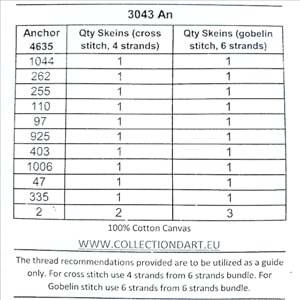 Goblen 20X25 Mor Menekşeli Gelincik 3043