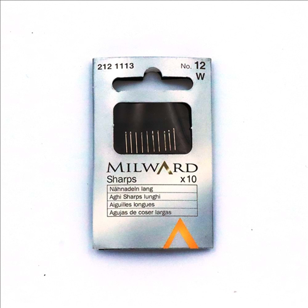 MILWARD SİVRİ UÇLU DİKİŞ İĞNESİ NO 12