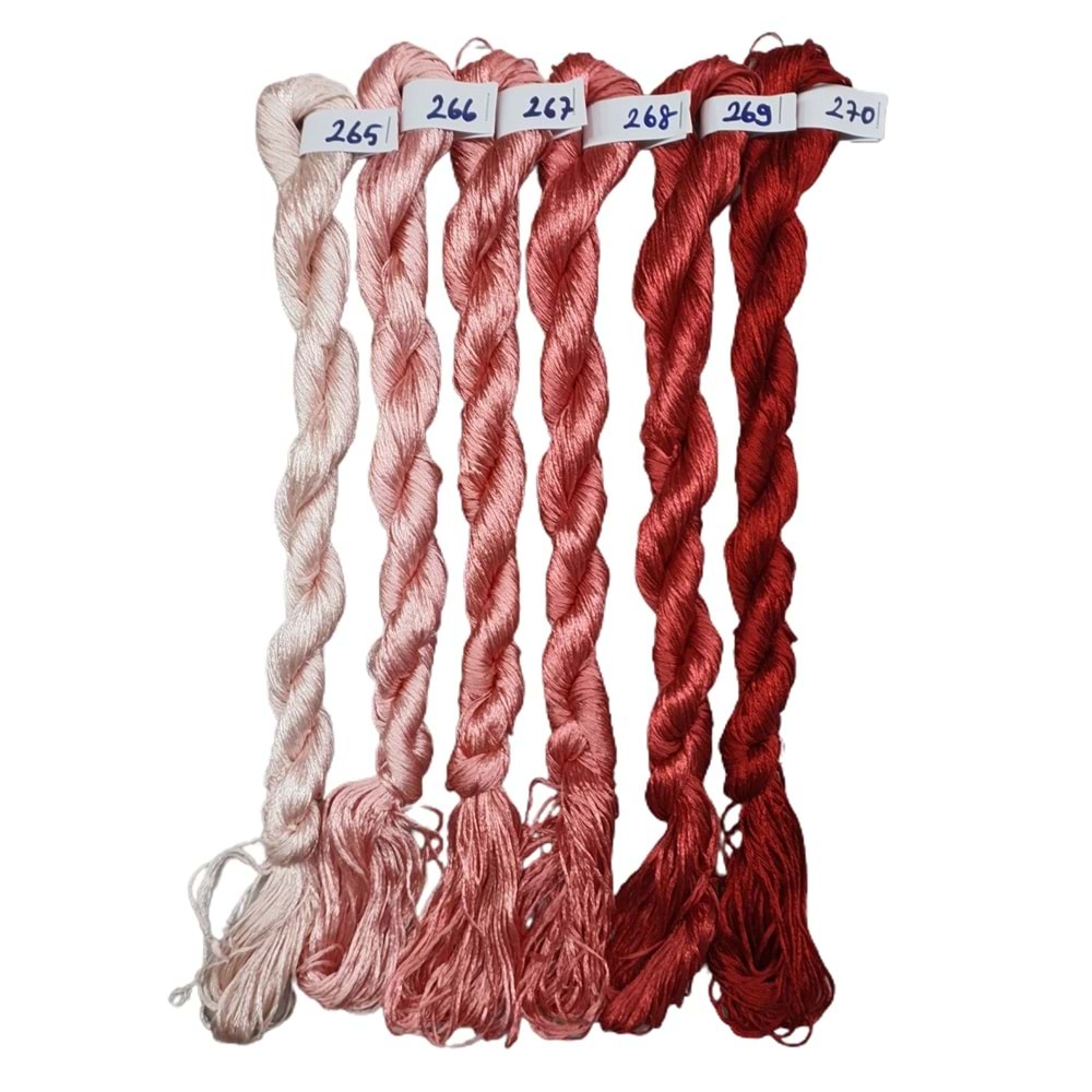 Nakışlık Çamaşır İpeği İpliği No 265 Pembe 6/1