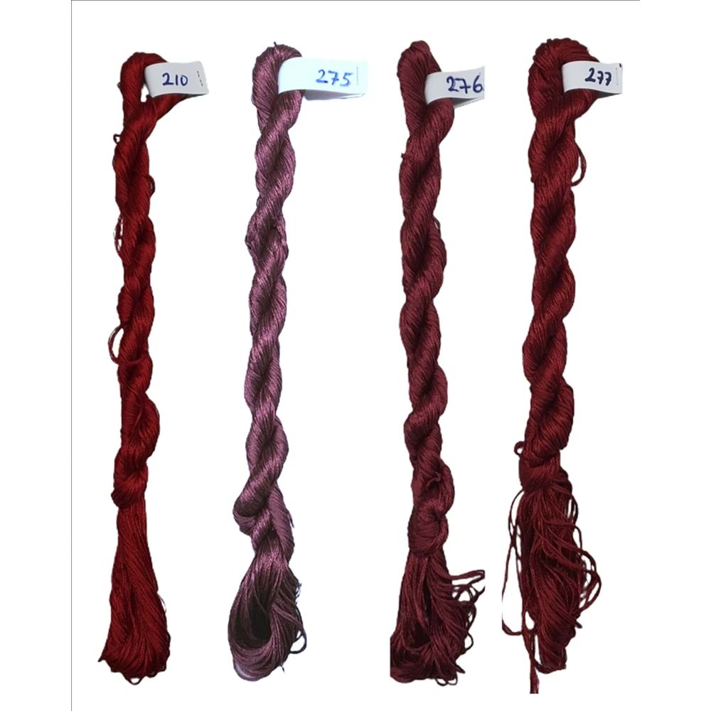 Nakışlık Çamaşır İpeği İpliği No 276 Koyu Mürdüm 1/1