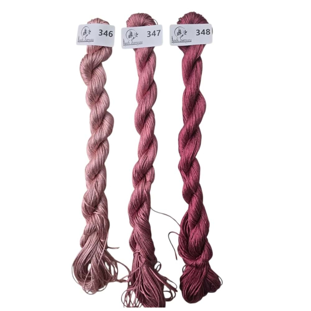 Nakış Çamaşır İpek İpliği No 346-348 Gül Kurusu