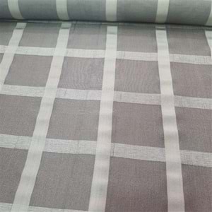 Ödemiş İpeği Organze 100 Cm A.Gri Ekose