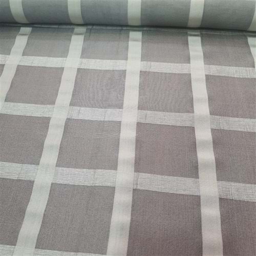 Ödemiş İpeği Organze 100 Cm A.Gri Ekose